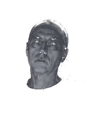 Portrait of a musician from Swiss rock band Cloud Nine